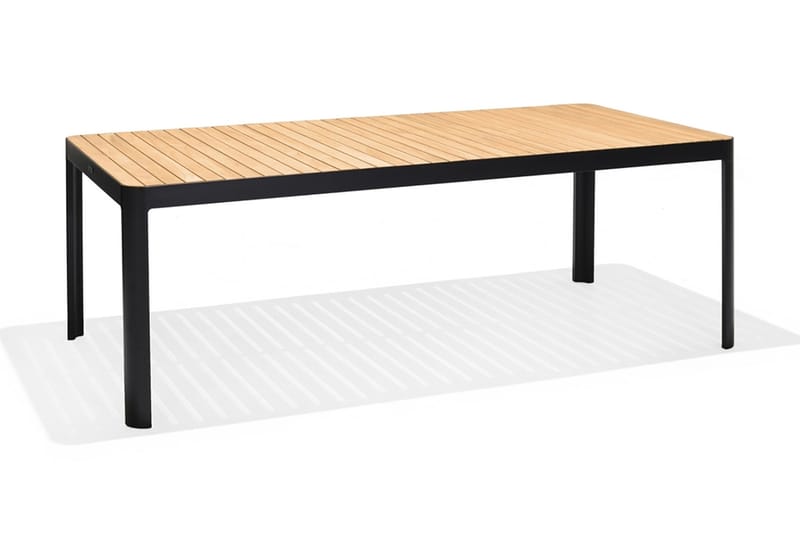 Portals Spisebord 209 cm - Sort/Træ - Havemøbler - Havebord - Spisebord & havebord