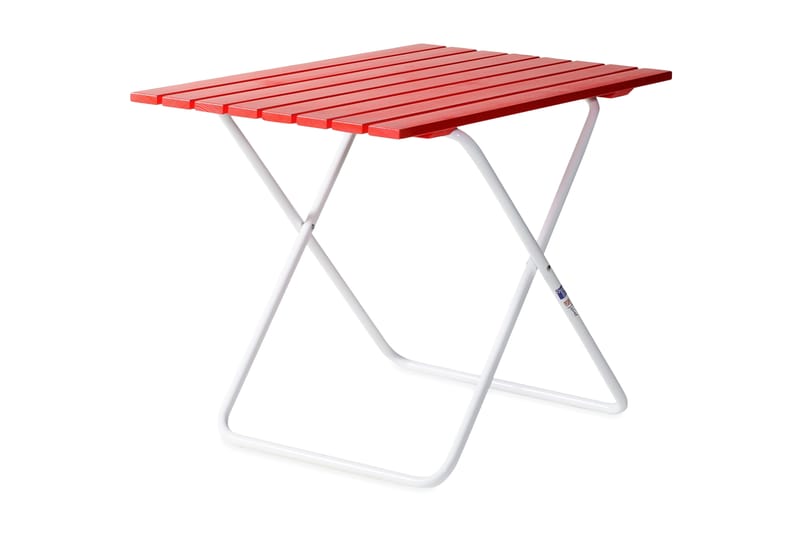 Retro bord - Rød / Hvid - Havemøbler - Havebord - Spisebord