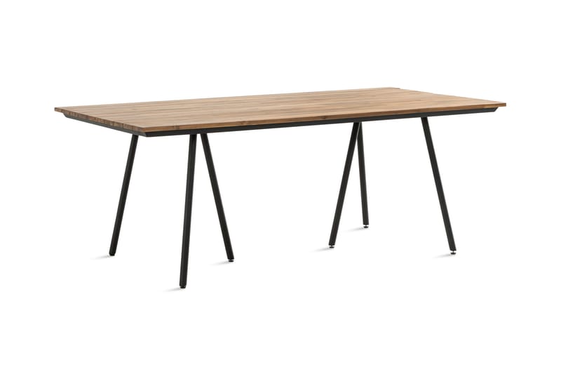 Trio Spisebord 200x100cm - Akacia / Sort - Havemøbler - Havebord - Spisebord