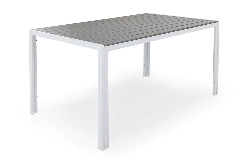 Tunis Bord 150x90 cm - Hvid/Grå - Havemøbler - Havebord - Spisebord