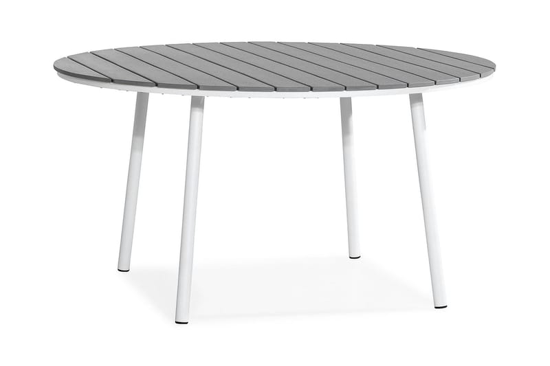 Tunis Spisebord 140 cm Rund - Hvid/Grå - Havemøbler - Havebord - Spisebord & havebord