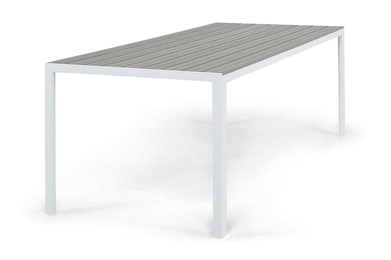Tunis Spisebord 205x90 cm - Hvid/Grå - Havemøbler - Havebord - Spisebord