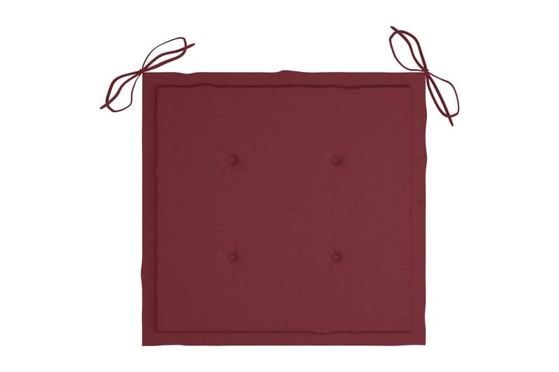 hynder til havestole 2 stk. 50x50x4 cm stof vinrød - Rød - Havemøbler - Hynder - Hynder til bænk & havesofa