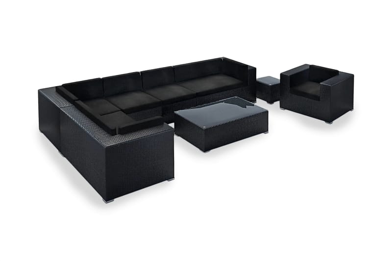 Betræk Sort: Samet 3h,2m - Komplet Pakke - Havemøbler - Loungemøbler - Betrækpakker loungemøbler