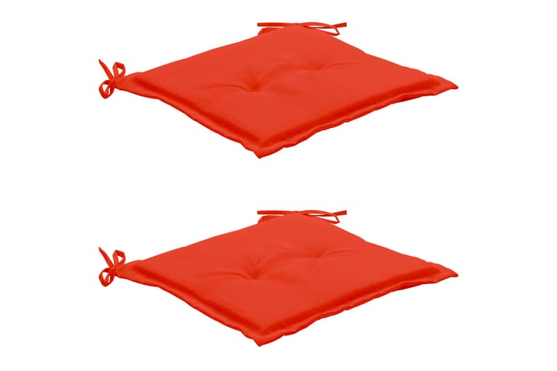 hynder til havestole 2 stk. 50 x 50 x 3 cm rød - Rød - Havemøbler - Hynder - Siddehynder