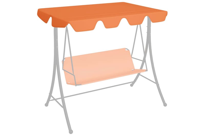 Udskiftelig baldakin til gyngesofa 226x186cm 270 g/m² orange - Orange - Havemøbler - Havesofaer & bænke - Hængesofaer - Hængesofa tag