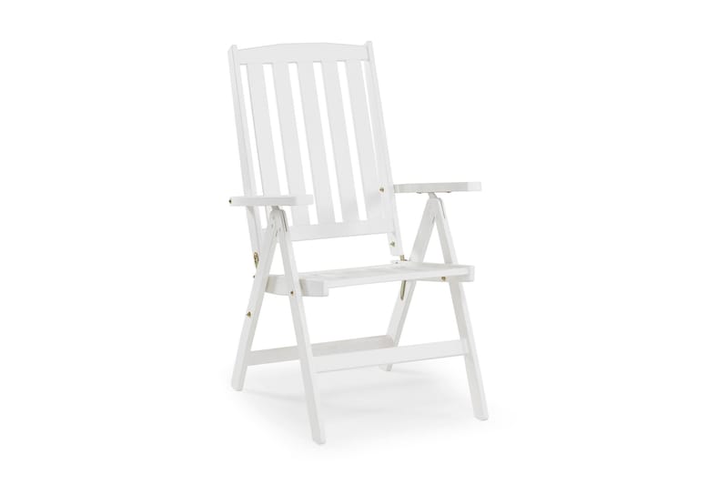 CECILIA Positionsstol HVID - Hvidlaseret Fyr - Havemøbler - Havestole - Udendørs lænestol