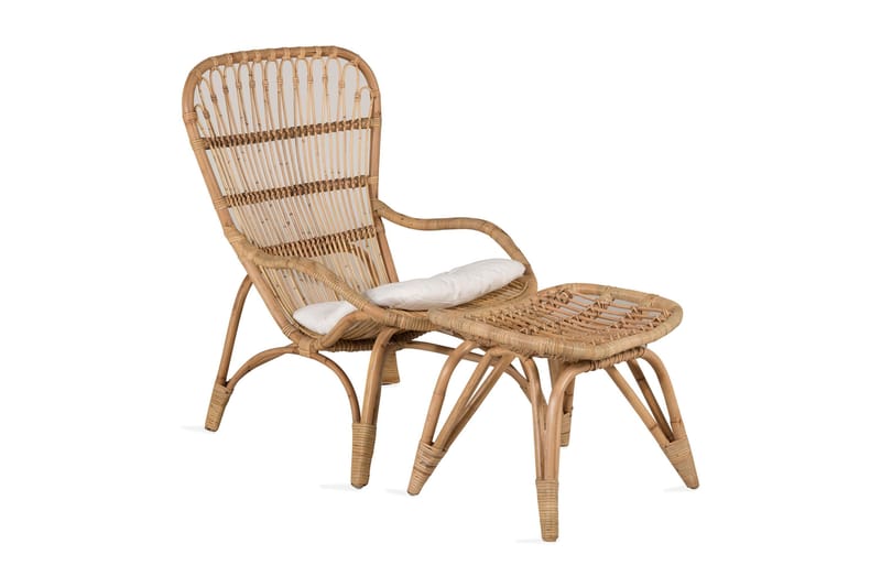 Ella Lænestol med Hynde Træ/natur - Venture Home - Havemøbler - Havestole - Udendørs lænestol