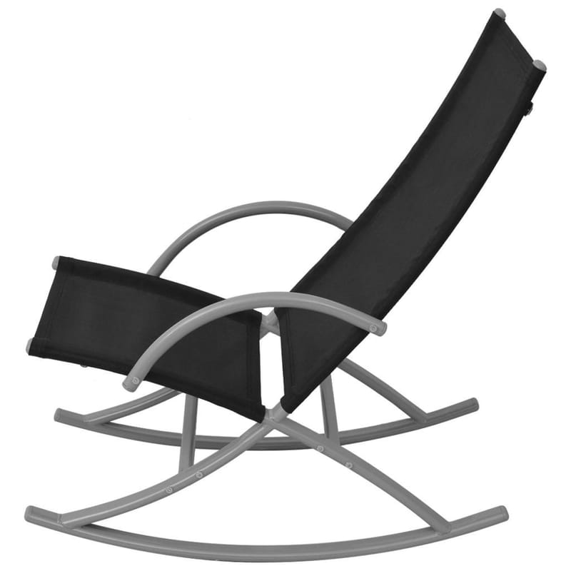 Havegyngestole 2 Stk. Stål Og Textilene Sort - Sort - Havemøbler - Stole & lænestole - Lænestole