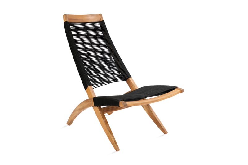 Mufasa Loungelænestol - Sort/Natur - Havemøbler - Stole & lænestole - Lænestole