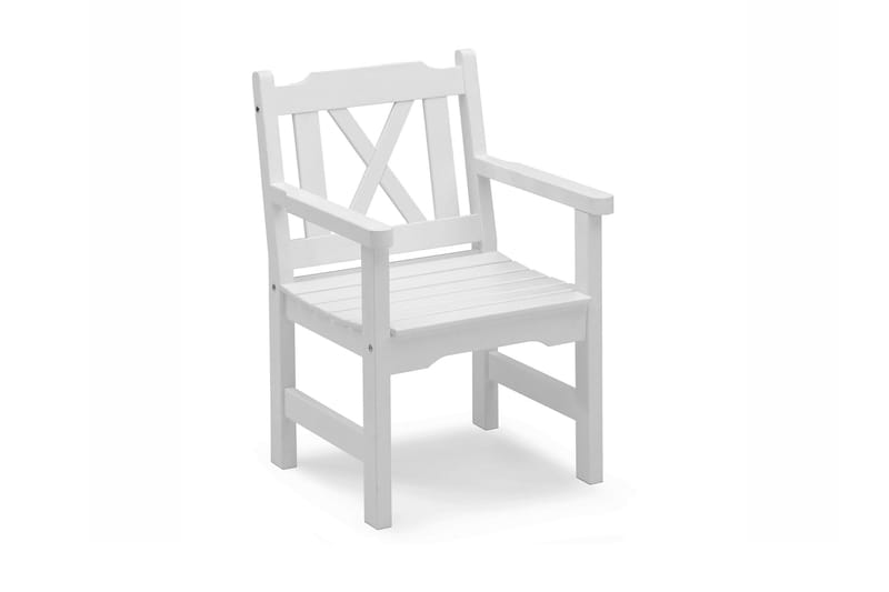 Visby stol Hvid - Hvidlakeret fyrr - Havemøbler - Havestole - Udendørs lænestol