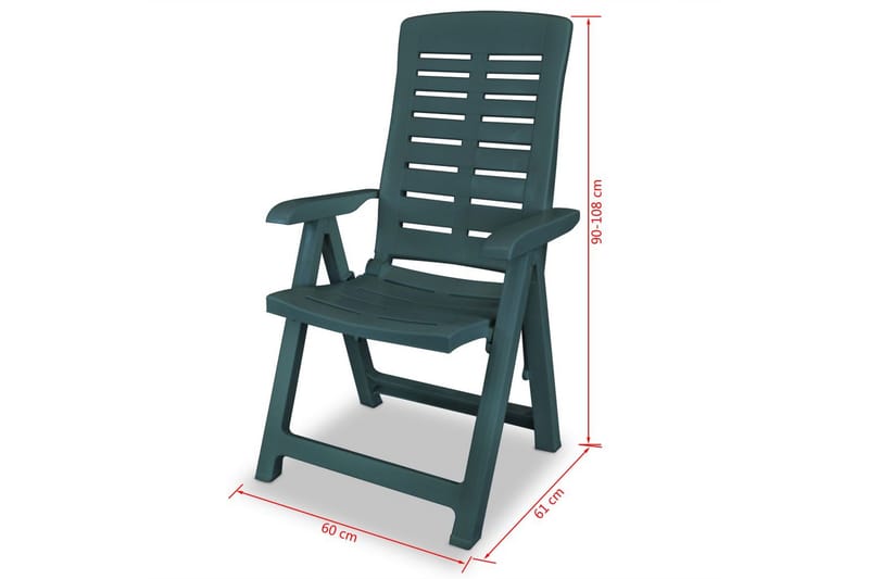 Havelænestol Plastik Grøn - Grøn - Havemøbler - Havestole - Positionsstole