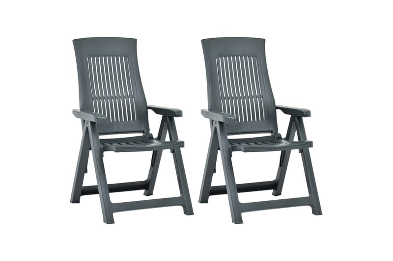 havelænestole 2 stk. plastik grøn - Grøn - Havemøbler - Havestole - Positionsstole