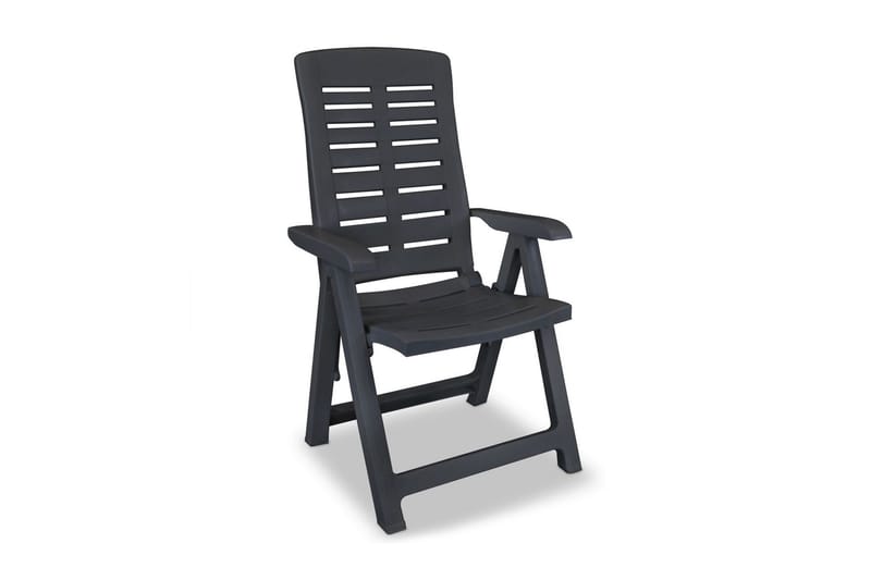 Havelænestole 4 Stk. Plastik Antracitgrå - Grå - Havemøbler - Havestole - Positionsstole