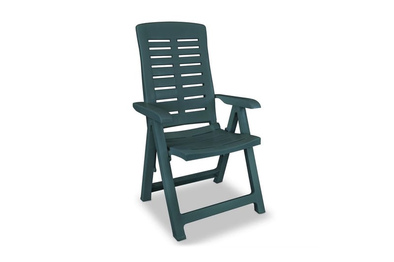 Havelænestole 4 Stk. Plastik Grøn - Grøn - Havemøbler - Havestole - Positionsstole