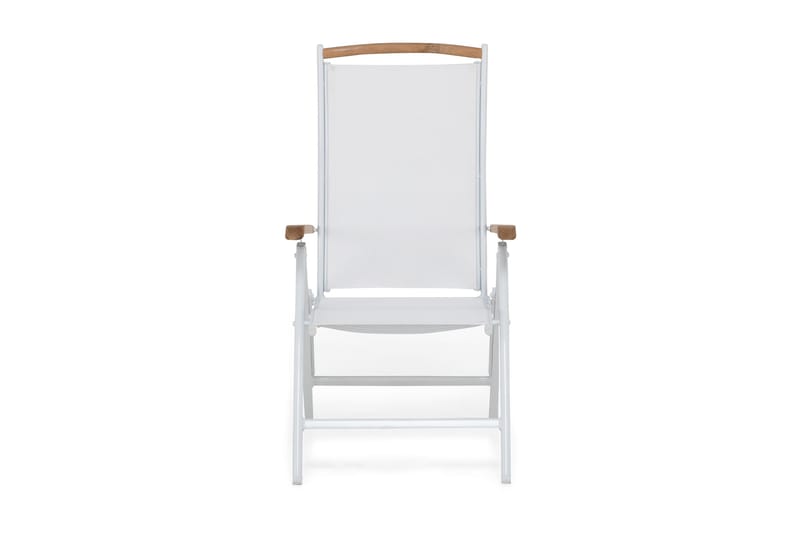 Las Vegas Positionsstol - Hvid/Teak - Havemøbler - Havestole - Spisebordsstole