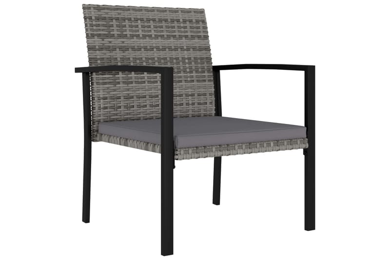 Spisebordsstole til haven 4 stk. polyrattan grå - Grå - Havemøbler - Havestole - Positionsstole