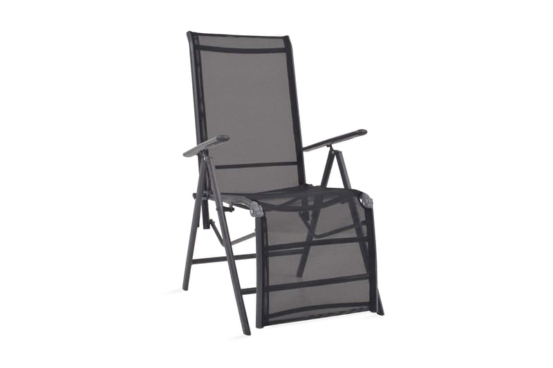 Dækstol Aluminium Og Textilene Sort - Sort - Havemøbler - Stole & lænestole - Solstole