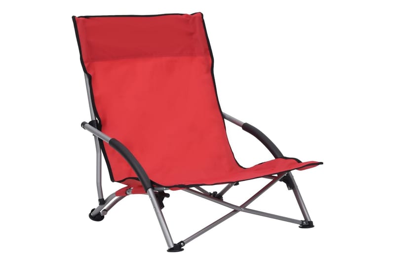 foldbare strandstole 2 stk. stof rød - Rød - Havemøbler - Havestole - Strandstole & campingstole