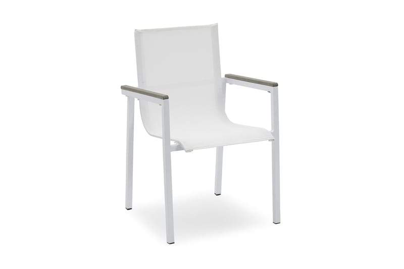 Arlov Stol Stabelbar - Hvid/grå - Havemøbler - Havestole - Spisebordsstole