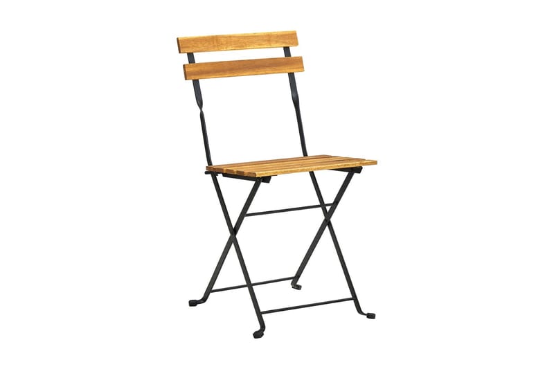 Foldbare Bistrostole 4 Stk. massivt Akacietræ - Brun - Havemøbler - Havestole - Spisebordsstole