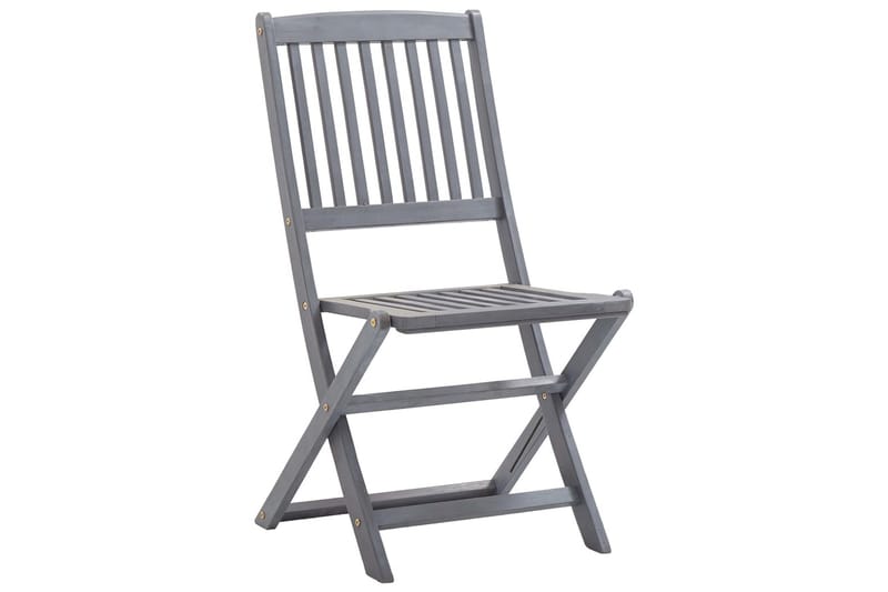 Foldbare Havestole 2 Stk. Med Hynder massivt Akacietræ - Havemøbler - Stole & lænestole - Spisebordsstole