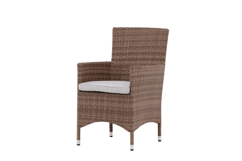 Malin Armstol Beige/Brun - Venture Home - Havemøbler - Havestole - Spisebordsstole udendørs