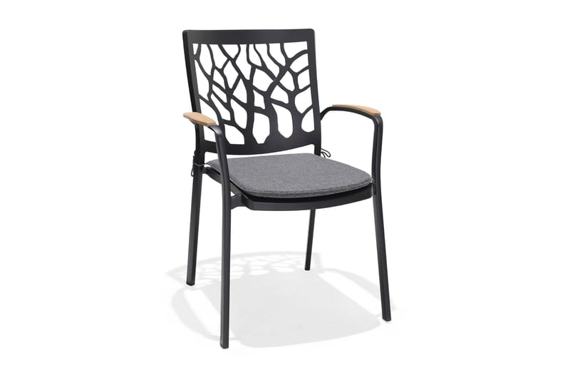 Portals Armstol - Sort - Havemøbler - Havestole - Spisebordsstole udendørs