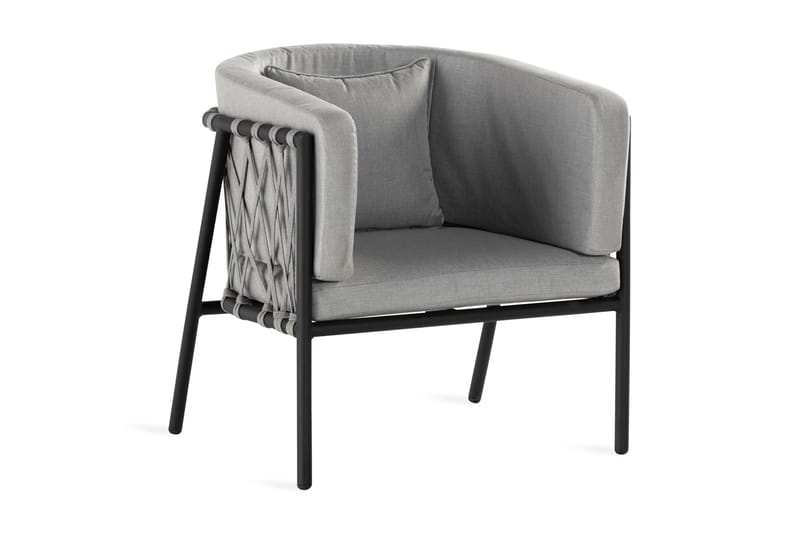 Trention Loungelænestol - Antracit/Grå - Havemøbler - Havestole - Spisebordsstole