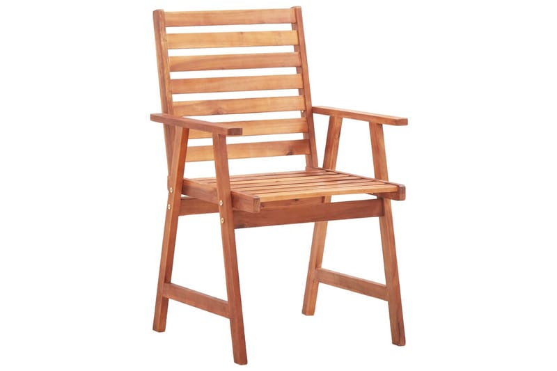 Udendørs Spisebordsstole 6 Stk. Massivt Akacietræ - Brun - Havemøbler - Stole & lænestole - Spisebordsstole