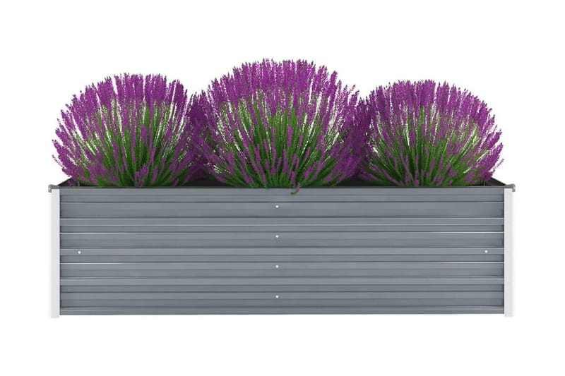 Haveplantekasse Galvaniseret Stål 160 X 40 X 45 Cm Grå - Grå - Have - Havearbejde & dyrkning - Dyrkning - Urtepotteskjulere & blomsterkrukker - Blomsterkasser