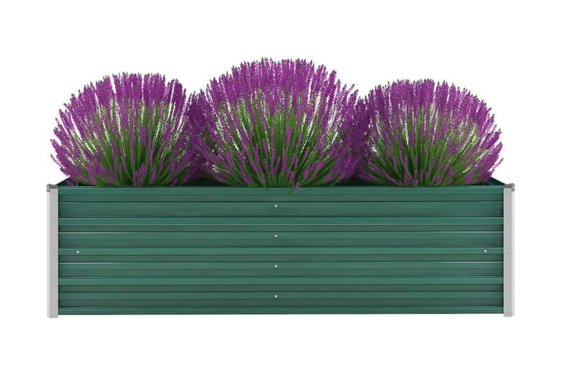 Haveplantekasse Galvaniseret Stål 160 X 40 X 45 Cm Grøn - Grøn - Have - Havearbejde & dyrkning - Dyrkning - Urtepotteskjulere & blomsterkrukker - Blomsterkasser