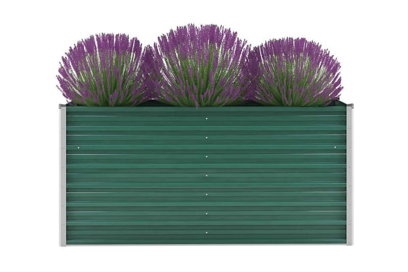 Haveplantekasse Galvaniseret Stål 160 X 40 X 77 Cm Grøn - Grøn - Have - Havearbejde & dyrkning - Dyrkning - Urtepotteskjulere & blomsterkrukker - Plantekasser