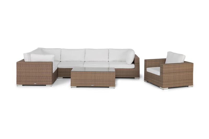 Bahamas Loungesæt 2 - Sand - Havemøbler - Loungemøbler - Sofagrupper (ude)