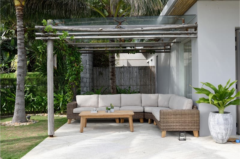 Bahamas Loungesæt 6-pers - Beige - Havemøbler - Loungemøbler - Sofagrupper udendørs