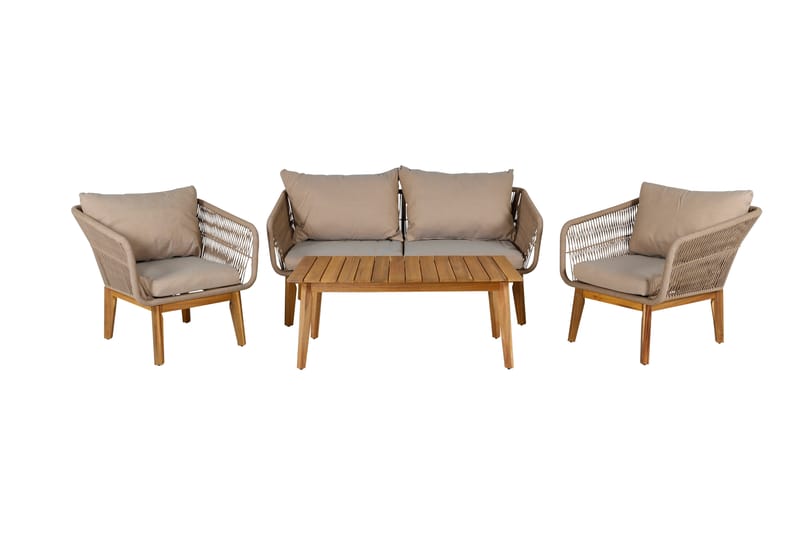Chanel Loungesæt Brun - Venture Home - Havemøbler - Loungemøbler - Sofagrupper udendørs