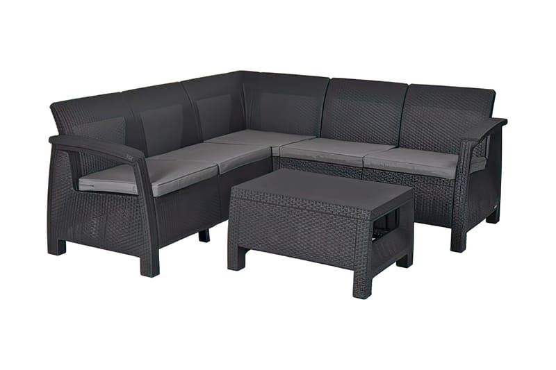 Corfu Loungesæt - Mørkegrå - Havemøbler - Loungemøbler - Loungesæt