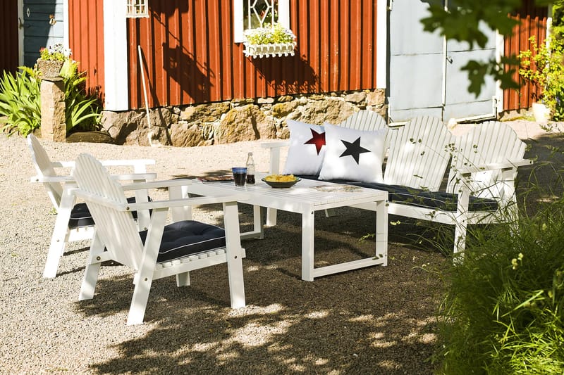 Hillerstorp Gotland Sofagruppe Bord+Bullerö Sofa+2 Lænestole - Hvid - Havemøbler - Loungemøbler - Sofagrupper (ude)