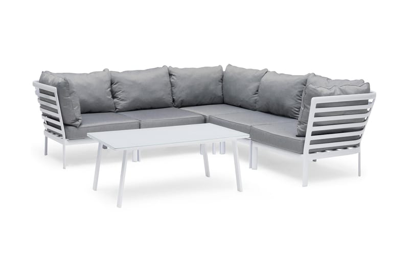 Hillerstorp Lidnäs Havesofa - Hvid Aluminium - Havemøbler - Loungemøbler - Sofagrupper udendørs