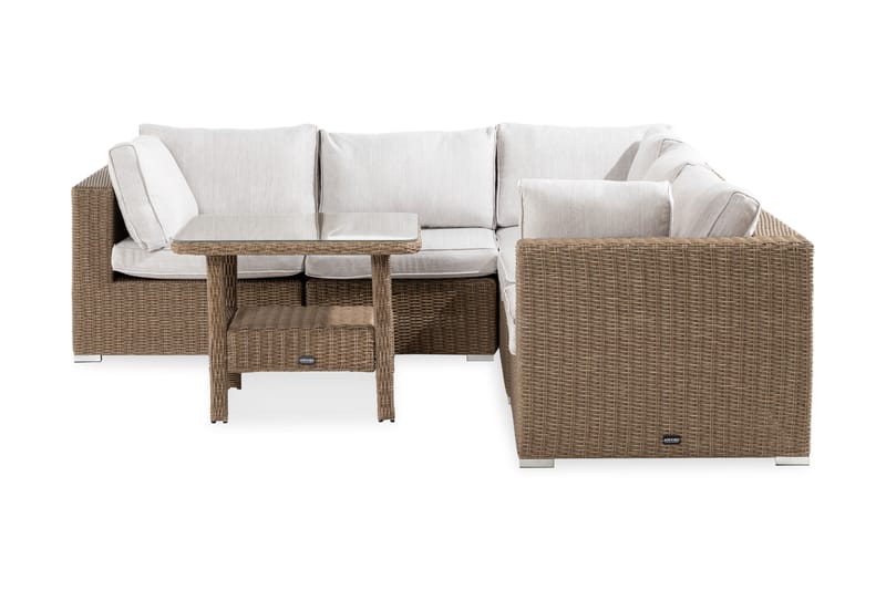 Marcus 6-Pers. Loungesæt - Grå/Natur Bord Sofa - Havemøbler - Loungemøbler - Sofagrupper udendørs