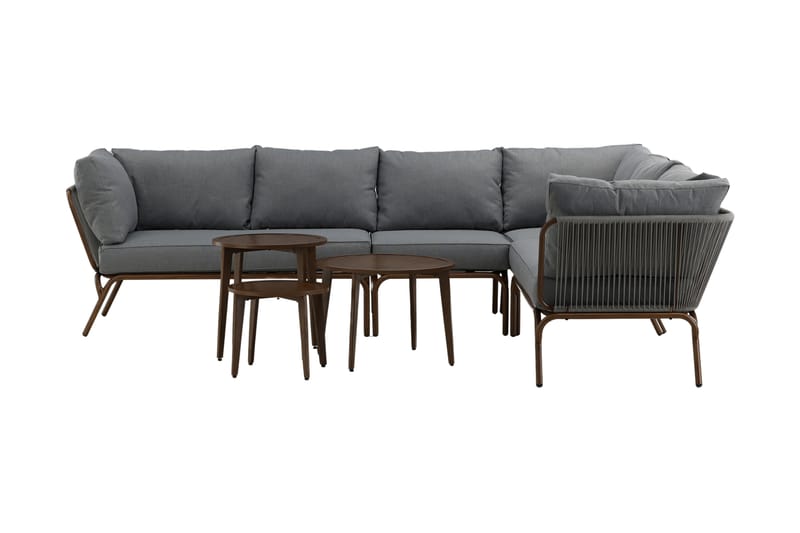 Roxo Hjørnesofa Brun - Venture Home - Havemøbler - Loungemøbler - Sofagrupper udendørs