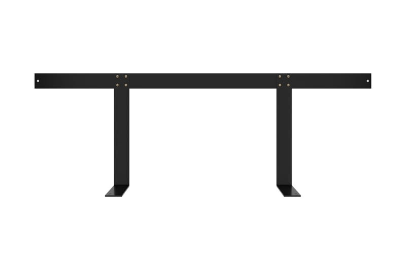 ryglæn til pallesofa 110 cm jern sort - Sort - Havemøbler - Loungemøbler - Moduler - Venstremodul havesofa