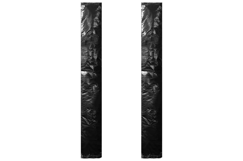 parasolovertræk 2 stk. med lynlås 250 cm PE - Havemøbler - Pudeopbevaring & havemøbelovertræk - Parasolcover