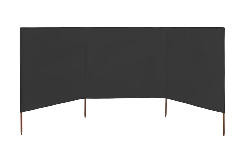 3-Panels Læsejl Stof 400 X 120 Cm Antracitgrå - Havemøbler - Solafskærmning - Afskærmning & vindsejl - Skærm