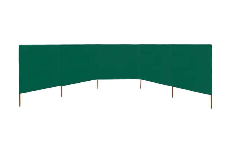 5-Panels Læsejl 600x120 cm Stof Grøn - Grøn - Have - Udendørs miljø - Altan & terrasse - Sikkerhed & læhegn altan