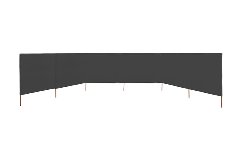 6-Panels Læsejl 800x120 cm Stof Antracitgrå - Grå - Havemøbler - Solafskærmning - Afskærmning & vindsejl - Skærm