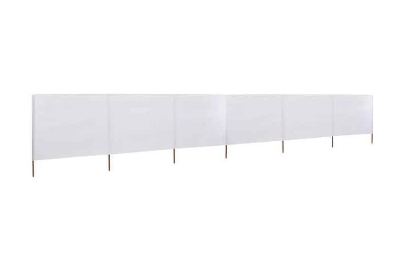 6-Panels Læsejl Stof 800 X 80 Cm Hvid - Hvid - Havemøbler - Solafskærmning - Afskærmning & vindsejl