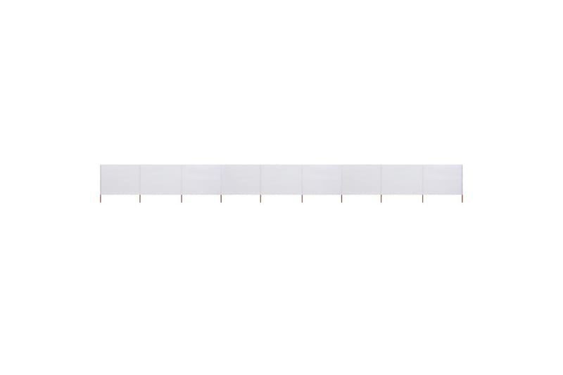 9-Panels Læsejl 1200x120 cm Stof Sandhvid - Hvid - Havemøbler - Solafskærmning - Afskærmning & vindsejl - Skærm