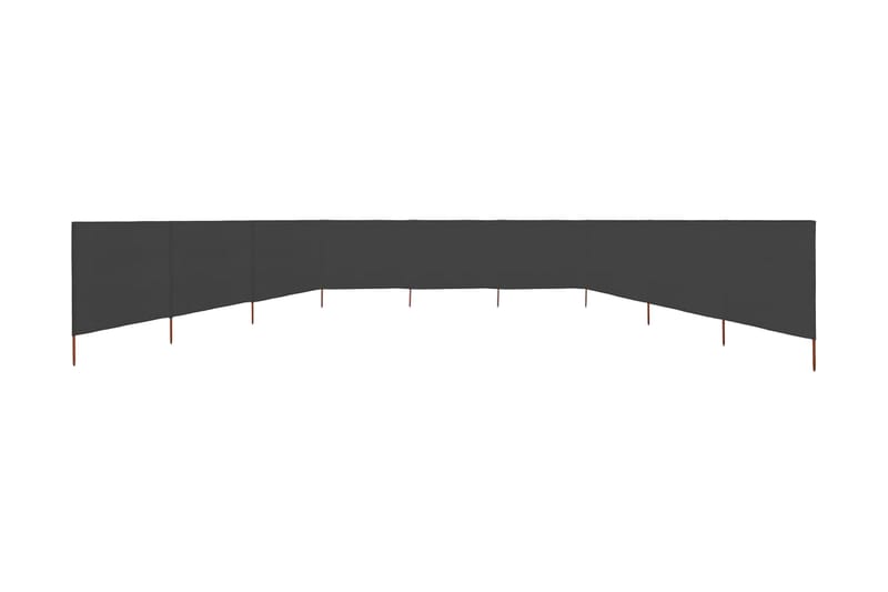 9-Panels Læsejl 1200x80 cm Stof Antracitgrå - Grå - Havemøbler - Solafskærmning - Afskærmning & vindsejl - Skærm