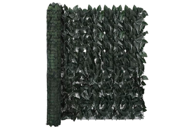 altanafskærmning 300x100 cm mørkegrønne blade - Grøn - Havemøbler - Solafskærmning - Altanafskærmning